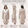 CalmyLIFE Bademantel Damen flauschig Morgenmantel - mit Produktbild-Vorschau 3
