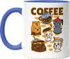 Coffee Tasse Blau Kaffeeliebhaber Caffe Latte Cappuccino Produktbild-Vorschau 1