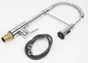 A kitchen faucet with a pull-down sprayer and a flexible hose, laid out on a white background. Produktbild-Vorschau
