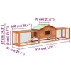 vidaXL Schowek na króliki 310x70x87 cm drewno sosnowe i Podgląd zdjęcia produktu 7