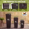 CASARIA® Blumentopf 3er Set Polyrattangeflecht Übertopf Produktbild-Vorschau 3