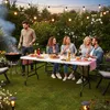 XL Klapptisch weiß mit Stahlgestell wetterfest - 180x68 cm Produktbild-Vorschau 7