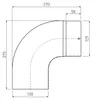 Raik Rauchrohrbogen / Ofenrohrbogen Emaille 130mm - 90° Produktbild-Vorschau 4