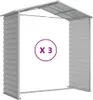 vidaXL Abri de jardin gris clair 191x300x198 cm Acier Voir les images du produit 10