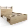 A bed frame with a headboard and storage. Náhled obrázku produktu