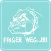Aufkleber - Autoaufkleber "Finger Weg!" 60cm x 73cm Weiß - Produktbild-Vorschau 2