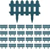 A collection of teal-colored plastic garden fence sections arranged in rows against a white background. Produktbild-Vorschau