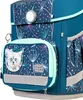 Close-up of a child's school backpack with a cat design. Produktbild-Vorschau