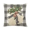 4er Set Weihnachten Kissenbezug 45x45cm Dekokissen Produktbild-Vorschau 5