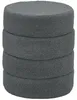 HOMCOM Pouf, poggiapiedi, pouf rotondo imbottito, Anteprima dell’immagine prodotto 1