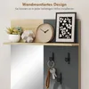 HOMCOM Garderobe Set, Garderobe mit Spiegel, Haken, Produktbild-Vorschau 5