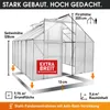 BRAST Gewächshaus Aluminium mit Fundament | 310x250x205cm | Produktbild-Vorschau 5