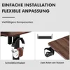 A collage of images showing desk accessories and text highlighting features. Produktbild-Vorschau