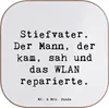 Mr. & Mrs. Panda Untersetzer Glas Spruch Stiefvater Held - Produktbild-Vorschau 1