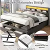 Letto imbottito Flieks 180x200cm con 2 cassetti, letto a Anteprima dell’immagine prodotto 5