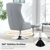 HOMCOM Relaxsessel mit Hocker, 360°drehbarer Fernsehsessel Produktbild-Vorschau 5