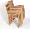 Teako Design Sitzgruppe Teak 8 Stapelstühle mit Produktbild-Vorschau 2