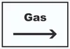 Gas Schild mit Text und Richtungspfeil rechts Anschluss Produktbild-Vorschau 1