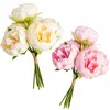 Kunstblumen Pfingstrosen 6er Blumenstrauß Vintage pink 27,5 Produktbild-Vorschau 3