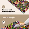 KitchenYeah© Herdabdeckplatte Blumen - Totenkopf - Muster , Produktbild-Vorschau 2