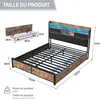 Lit double en métal 160x200cm, lit jeune avec LED et Voir les images du produit 4