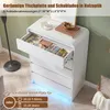 UnboxG Biała komoda z 5 szufladami i oświetleniem LED RGB, Podgląd zdjęcia produktu 11