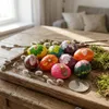 Piccolo guscio d'uovo in legno dipinto, uovo di Pasqua, 1 Anteprima dell’immagine prodotto 7