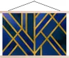 MuchoWow® Textilposter Gold - Blau - Muster 60x40 cm mit Produktbild-Vorschau 1