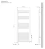 Asciugamani radiante LuxeBath Sahara, 600x1500 mm, beige, Anteprima dell’immagine prodotto 9