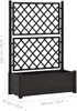 vidaXL Sadzarka z kratką 100x43x142 cm PP antracytowa Podgląd zdjęcia produktu 10