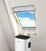 A portable air conditioner unit with an exhaust hose connected to a skylight window, which is partially open and covered with a fabric seal. Anteprima dell’immagine prodotto
