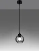 Lampa wisząca ALINO czarna-dymiona 1xE27x60W szkło Podgląd zdjęcia produktu 3
