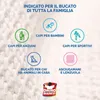 A marketing image showing icons and text related to the use of a laundry product for different family members and items. Produktbild-Vorschau