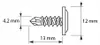 GM-B upevňovací konektor 4,2x13 mm RAL 7016 Náhľad obrázku produktu 3