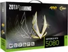 The image shows the retail packaging for a ZOTAC GAMING GeForce RTX 5080 AMP Extreme INFINITY graphics card. Náhled obrázku produktu