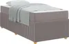 vidaXL Bettrahmen mit Matratze Taupe 90 x 200 cm Stoff Produktbild-Vorschau 1