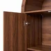 Merax hoge kast met zijtafel, voorzien van een boogvormige Productafbeelding-voorbeeld 12