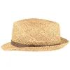 Seegras Trilby-Strohhut Kunstleder-Garnitur von Hut-Breiter in beige Anteprima dell’immagine prodotto