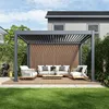 Weide WPC Sichtschutzwand Holzoptik Teak für Pergola Produktbild-Vorschau 2