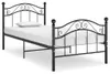 vidaXL Bett Schwarz Metall 100x200 cm Produktbild-Vorschau 7