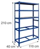 Relaxdays Reifenregal für 8 Reifen, HxBxT 210 x 110 x 40 Produktbild-Vorschau 4