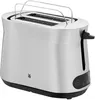 A studio shot of a silver toaster on a white background. Produktbild-Vorschau
