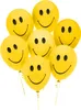 Ballonset - 12-teilig - Gelb mit schwarzem Smiley-Design - Produktbild-Vorschau 1