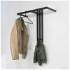 Wandgarderobe SENZA 1 Stahl Schwarz Garderobenhalter Spinder Design Produktbild-Vorschau