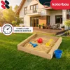 KOTARBAU® Sandkasten mit Sitzbank 140x140cm Sandkiste aus Produktbild-Vorschau 4