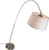 Nowoczesna lampa łukowa ze stali z szarym abażurem z Podgląd zdjęcia produktu 6