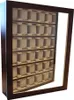 Uhrenvitrine Wandvitrine für 30 Uhren braun Schaukasten NEU Produktbild-Vorschau 1