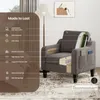 COLAMY : fauteuil d'appoint moderne en lin avec tablette Voir les images du produit 8