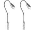 2er SET LED Leselampen dimmbar, Schwanenhals Bettlampen zum Produktbild-Vorschau 2