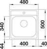 Spüle Blanco DANA 45 480 x 500 mm edelstahl naturfinish Produktbild-Vorschau 7